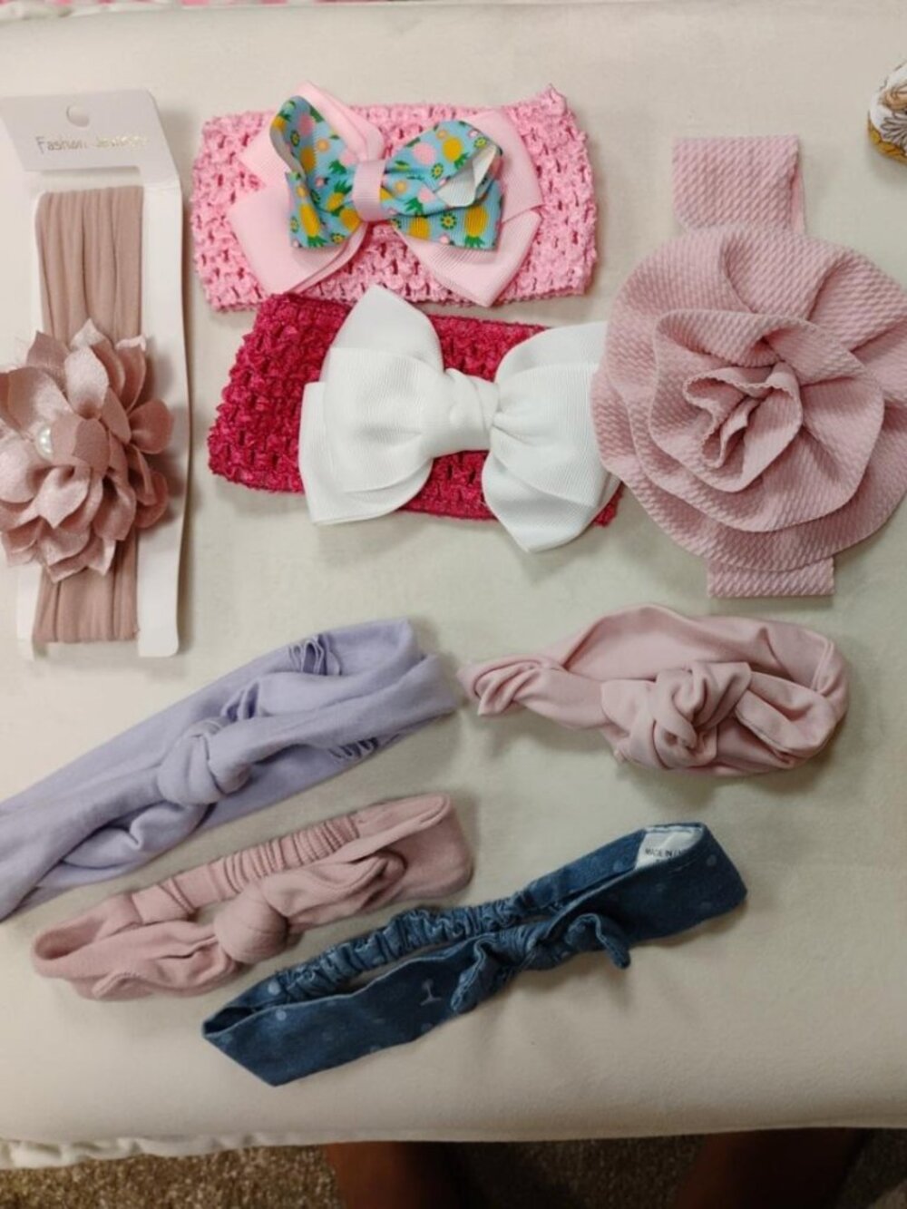 20 Pc Baby Girl Headband Hair Accessory Lot Bows Flowers Cat Ears